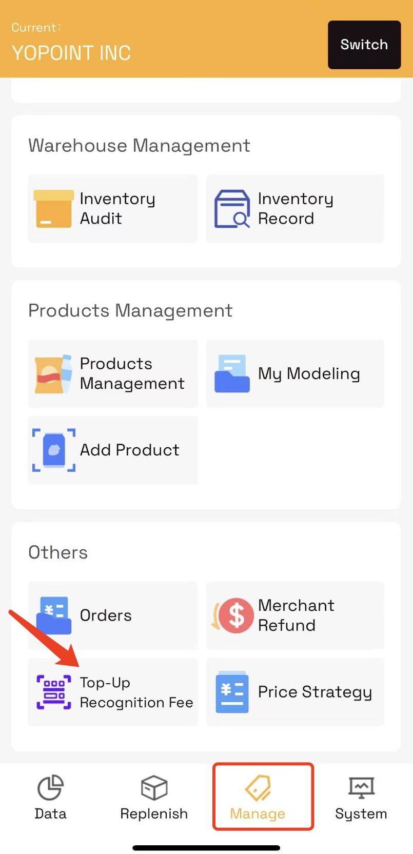 Stripe Top-Up payment page